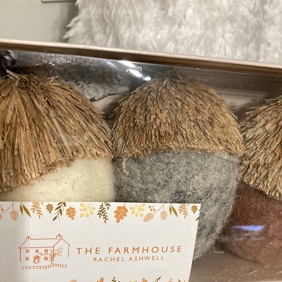 NIB THE FARMHOUSE BY RACHEL ASHWELL Set Of 7 Wool FELTED  Acorns - Picture 6 of 13